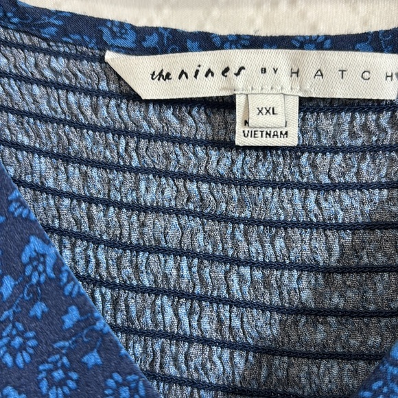 The Nines By Hatch Blue Floral Midi Dress Size XXL - Picture 5 of 9